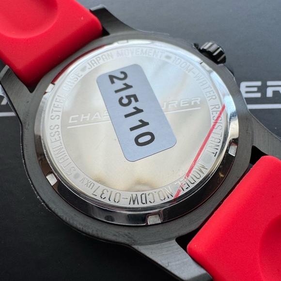 Chase Durer Men's Pilot Watch - 45mm, Black + Red (CDW-0137) - Picture 7 of 8